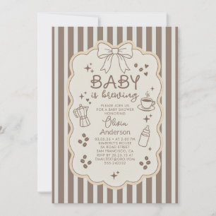 Baby braut Espresso Kaffee Party Baby Shower Einladung