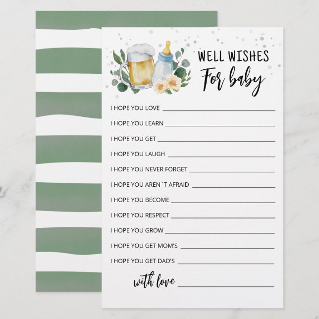 Baby braut essbare, gut Wünsche für das Baby (Vorne/Hinten)