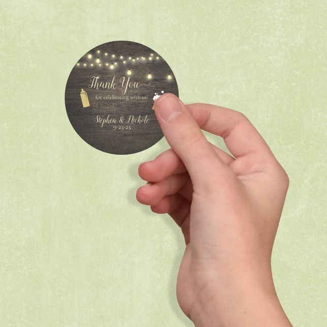 Baby Braut Gold Baby Dusche Vielen Dank Runder Aufkleber (Von Creator hochgeladen)