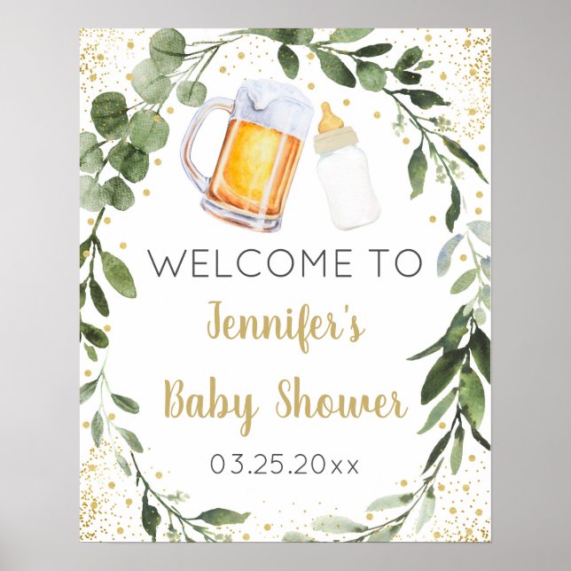 Baby Braut Grün Begrüßungszeichen Poster (Vorne)