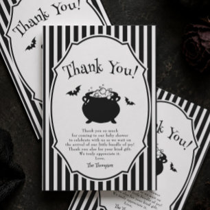 Baby braut Halloween Goth Baby Shower Dankeskarte