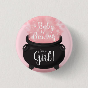 Baby braut Hexendusche Gothic Pink Girl Button