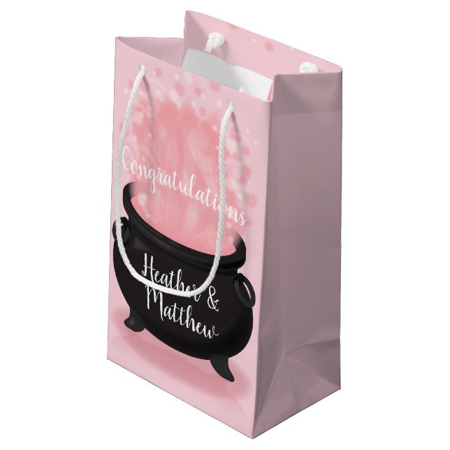 Baby braut Hexendusche Gothic Pink Girl Kleine Geschenktüte (Rückseite Schrägansicht)