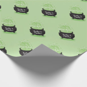 Baby Braut Hexendusche Halloween Cauldron Geschenkpapier