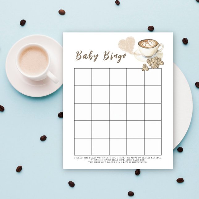 Baby braut Kaffee Baby Dusche Bingo Spiel (Von Creator hochgeladen)