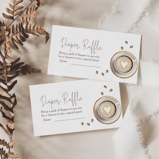 Baby Braut Kaffee Baby Dusche Windel Raffle Begleitkarte (Von Creator hochgeladen)