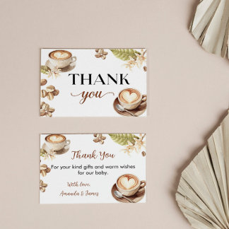 Baby braut Kaffee Baby Shower Dankeskarten Karte