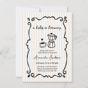 Baby braut Kaffee Baby Shower Einladung