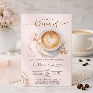 Baby braut Kaffee Baby Shower Einladung