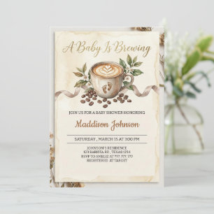 Baby braut Kaffee Baby Shower Einladung