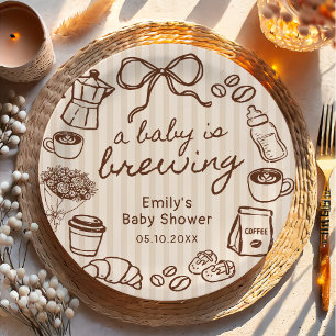 Baby braut Kaffee Baby Shower Papierplatten Pappteller