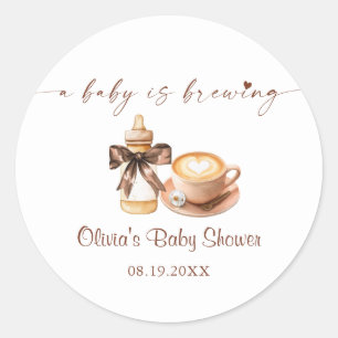 Baby Braut Kaffee Baby Shower Runder Aufkleber