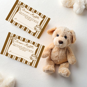 Baby braut Kaffee Baby Shower Windel-Raffle Begleitkarte