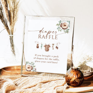 Baby Braut Kaffee Baby Shower Windel-Raffle Poster