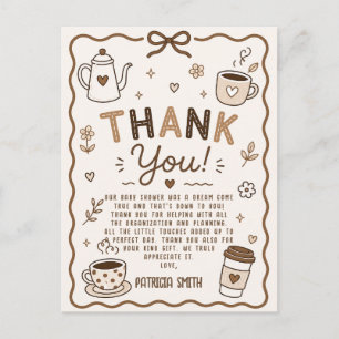 Baby braut Kaffee Danke Postkarte
