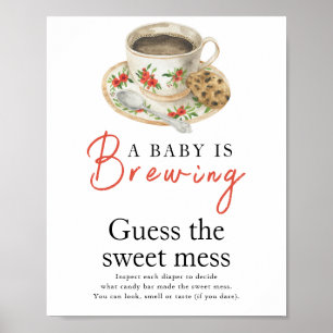 Baby braut Kaffee Errate das süße Durcheinander Poster
