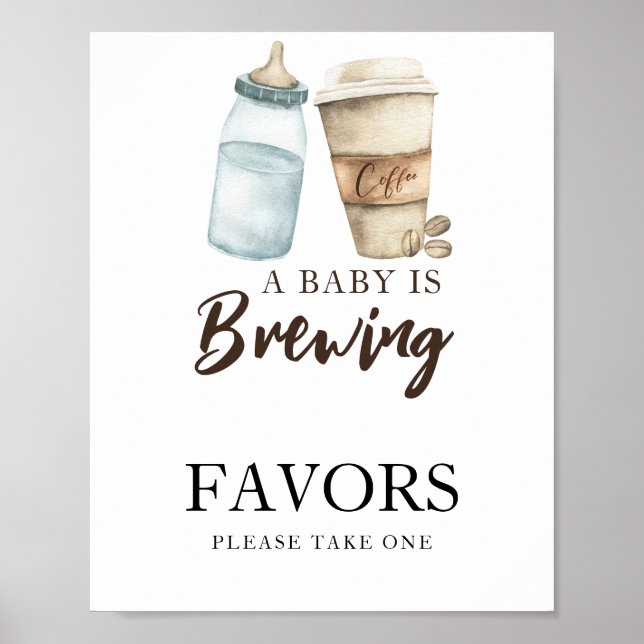 Baby braut Kaffee Favors Poster (Vorne)
