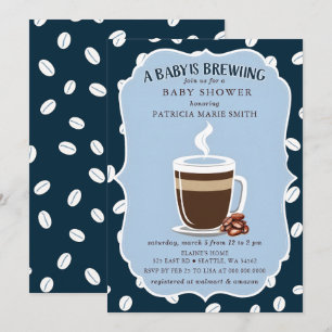 Baby braut Kaffee geschlechtsneutrale Babyparty Einladung