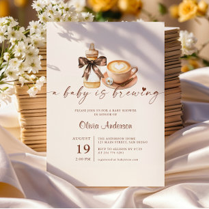 Baby braut Kaffee geschlechtsneutrale Babyparty Einladung