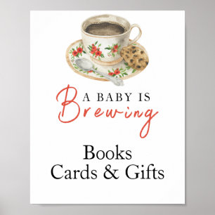 Baby braut Kaffee Karten und Geschenke Baby-Party Poster