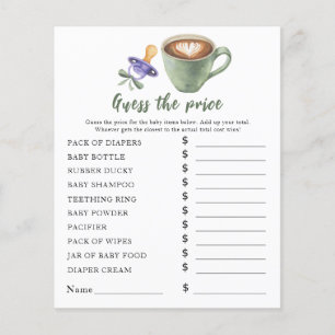 Baby braut Kaffee - Preis-Ratspiel