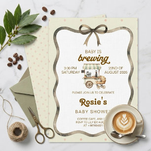 Baby Braut-Kaffee-Themen-Baby-Party Einladung