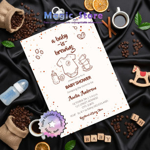 Baby Braut Kaffeebohne Babyparty Einladung