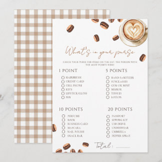 Baby braut Kaffeebohnen-Baby-Shower-Spielkarte Einladung