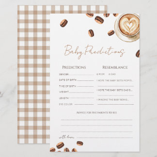 Baby braut Kaffeebohnen-Baby-Vorhersagekarte