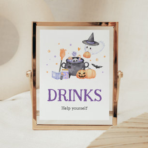 Baby braut Lila Halloween-Drinks Poster