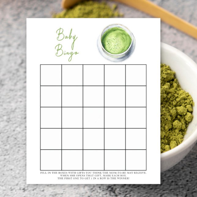 Baby braut Matcha Baby Duschbingo Spiel (Von Creator hochgeladen)