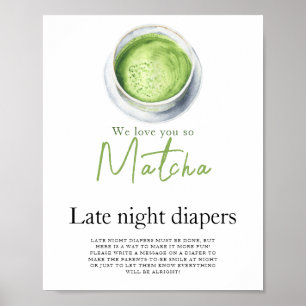 Baby braut Matcha Late-Night-Windeln Spiel Poster