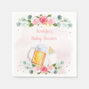 Baby braut Pink Gold Floral Baby Dusche Serviette