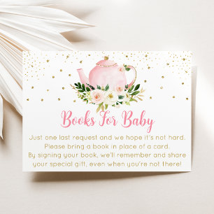 Baby braut Pink Gold Tea Babybuchanfrage Begleitkarte