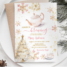 Baby braut Pink Winter Tea Party Babydusche