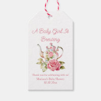 Baby braut rosa Blume Teekanne Babydusche