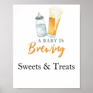 Baby braut Süßigkeiten und Leckereien zur Babypart Poster