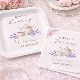 Baby Braut Tee-Party Pappteller