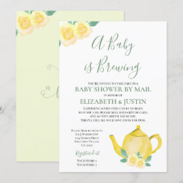 Baby Braut Yellow Teapot Baby Shooter by Mail Einladung