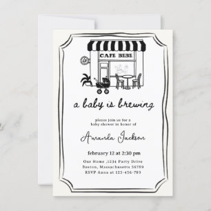 Baby braut   Zuhause Café zum Thema BABY SHOWER Einladung