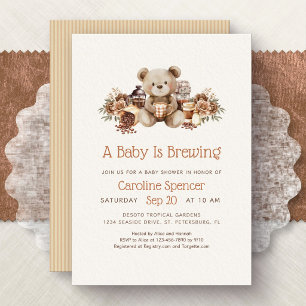 Baby Brautkaffee Minimal Baby Shower Einladung
