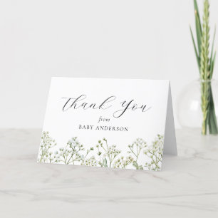 Baby Breath Baby Dusche Dankeskarte