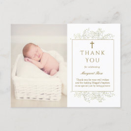 Baby Breath Blume Taufe Foto Vielen Dank Postkarte