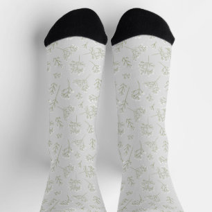 Baby-Breath Weiße Blumige Gypsophila Socken