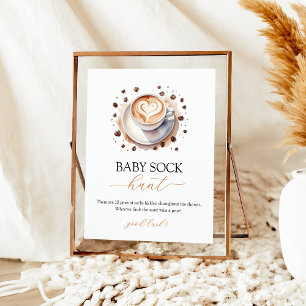 Baby Brechen Coffee Baby Sock Hunt Sign Poster