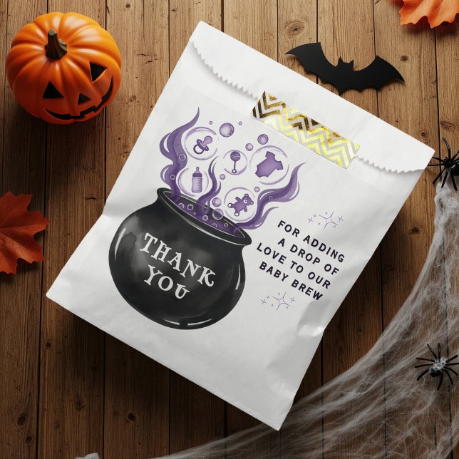 Baby Brew Hexe Cauldron Halloween Babydusche Geschenktütchen (Baby Brew Witch Cauldron Halloween Baby Shower Favor Bag
)