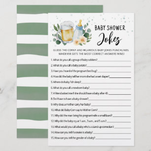Baby Brewing Baby Shower Jokes Spiel mit Antwort