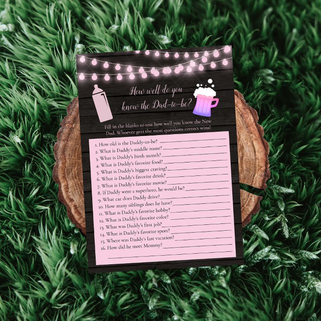 Baby Brewing Pink, der das beste Vater kennt Einladung (Von Creator hochgeladen)