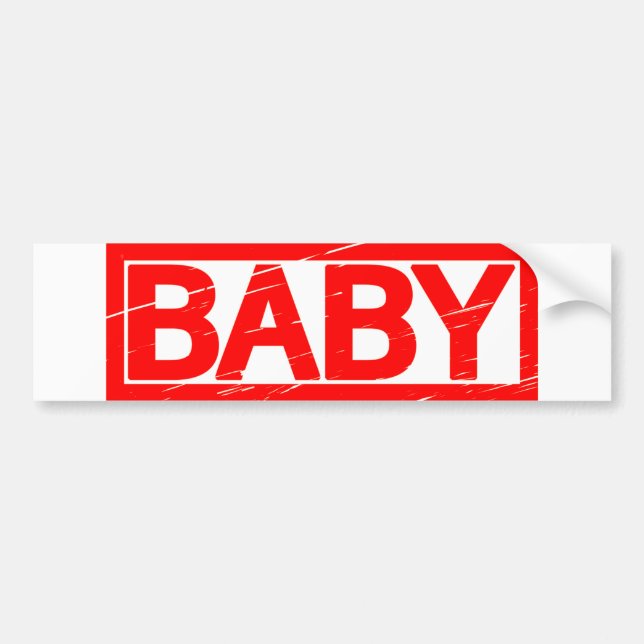 Baby-Briefmarke Autoaufkleber (Vorne)