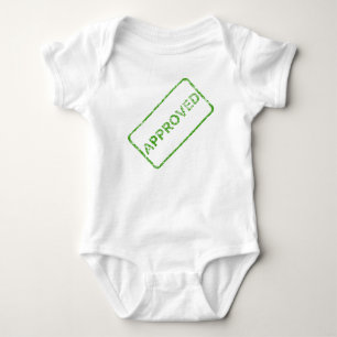 Baby-Briefmarke "Genehmigt" Bodysuit Baby Strampler